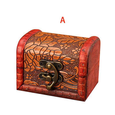 

Gobestart Jewelry Box Vintage Wood Handmade Box With Mini Metal Lock For Storing Jewelry Treasure Pearl