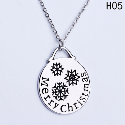 

2019 Christmas Gift Letters Merry Christmas Lettering Pendant Necklace