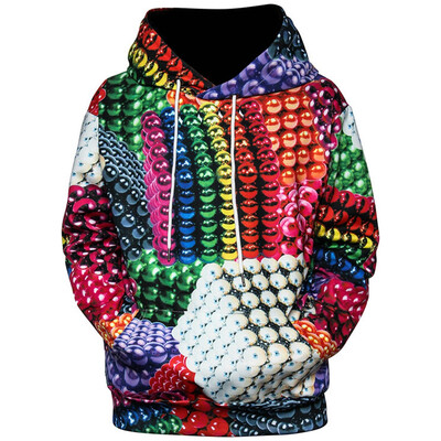 

3D Colorful Magnetic Balls Print Pullover Hoodie
