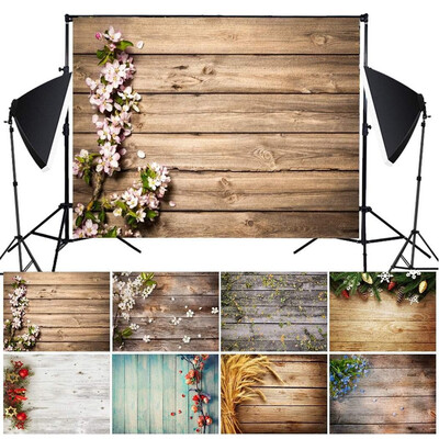 

Gobestart Imitation Wood Grain Photography Props 3D Photo Background Cloth Presentation