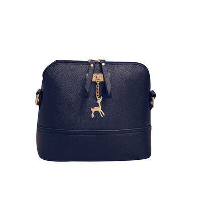 

Chic Metal Deer Pendant Faux Leather Women Zipper Crossbody Pouch Shoulder Bag