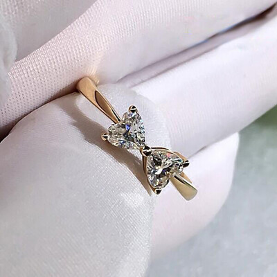 

Fashion Women Blue Diamond Water Droplets Weeding Bride Ring Jewelry