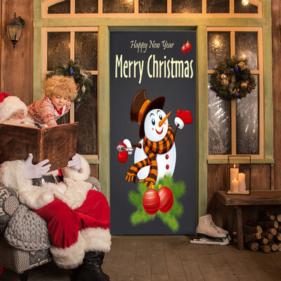 

Tailored Christmas Snowman Door Cover Holiday Covers Decoration 30-Inch By 65-Feet