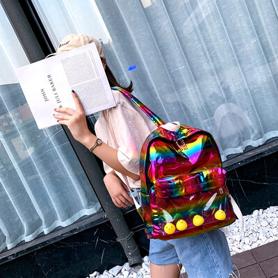 

Tailored Womens Bag Nylon Color Backpack Travel Bag Middle School Student Bag