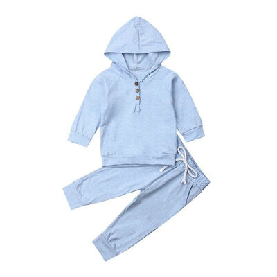 

Kids Toddler Baby Boys Girls Hooded Tops Coat Long Pants Outfits Clothes 0-2T