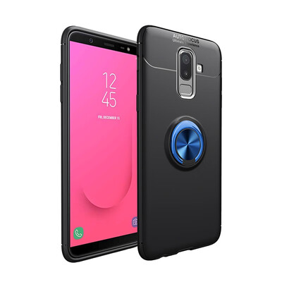 Goowiiz Phone Case For Samsung Galaxy J4 PlusJ6 PrimeJ6 Plus 2018 Luxury Metal Ring Magnetic Bracket TPU Shockproof Cooling