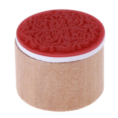 

Vintage Floral Round Wooden Stamps for DIY Scrapbooking Photo Album Decor