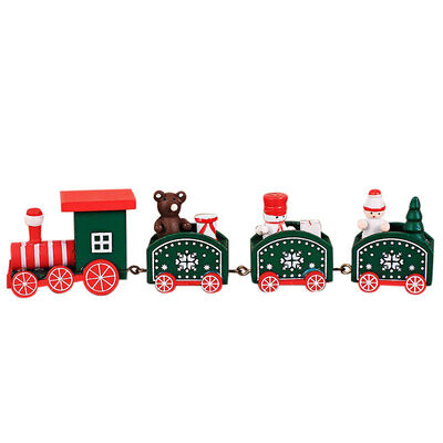 

New Christmas Gifts Wooden Train Cute Wood Mini Mini Train Ornaments Kids Christmas Party Kindergarten Decoration Gift Toys