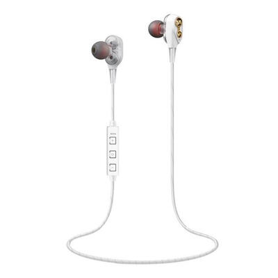 

In Ear For Bluetooth Headset 4-Speaker 2-moving Coil Stereo Sound Sport Headphone With Built-in MIC Support In-line Control