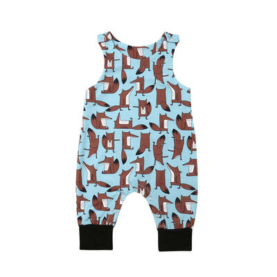

Newborn Baby Kids Boys Girls Sleeveless Romper Jumpsuit Bodysuit Outfit Set Hot