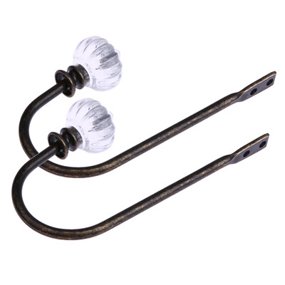 

2pcs Curtain Hanger Hook Wall Buckle Rustic Handle for Closet Drawer