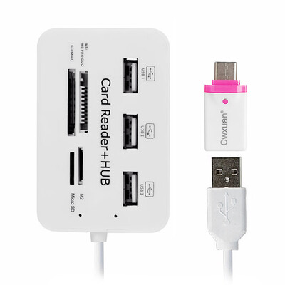 

Cwxuan USB 31 Type C USB 20 to USB HUB MS SD MMC M2 TF Card Reader Comb