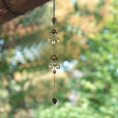 

Greensen Buddha Statue Pattern Metal Wind Chime Craft Ornament Indoor Outdoor Yard Decoration