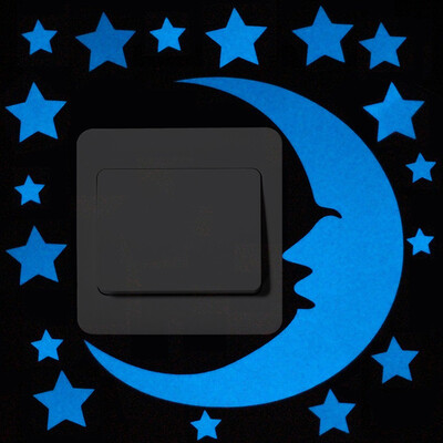 

〖Follure〗Cute Cartoon Switch Luminous Sticker Fluorescent Wall Sticker Removable Sticker