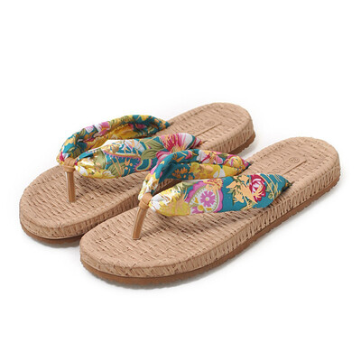 

Rose Womens Ladies Fashion Bohemian Flat Beach Shoes Sandals Flip Flops Slippers