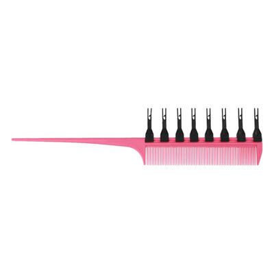 

Plastic Detachable Fish Bone Comb Hair Dye Comb with Fine Teeth Salon Tools