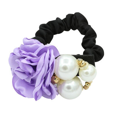 

Hair Accessories Women Flower Pearl Hair Bands Rhinestone Elastic Hair Rope