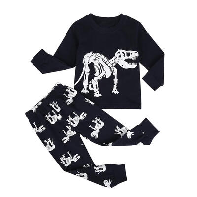 

Spring Kids Clothes Set Boys Fashion Dinosaur Print T-shirt Elastic Pants