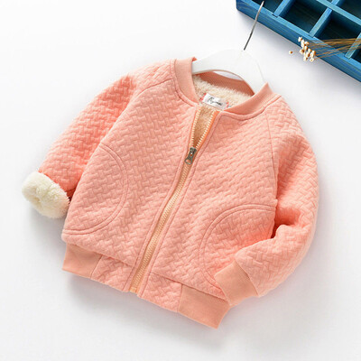 

Infant Toddler Baby Girls Boys Solid Zip Warm Winter Tops Casual Clothes Coat