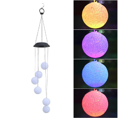 

Solar Power Wind Bell Lights Color Changing Wind Chimes Spiral Spinner Portable Wind Mobile Waterproof for Patio Yard Garden Home