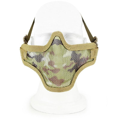 

Steel Half Face Mask Protective Mesh Mask Women Teenagers Metal Low Face Mask Paintball Gaming Hunting Training CS Gaming Mask Cos