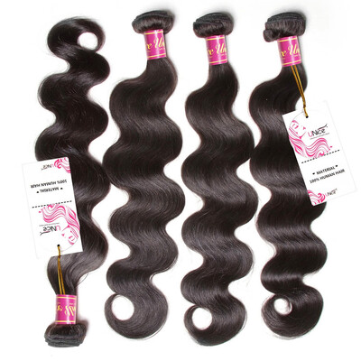 

UNice 8A Brazilian Body Wave Virgin Human Hair Extensions 4 Bundles