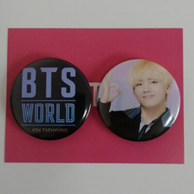 

CAR-TOBBY 2PCSSet Kpop BTS Creative Badge Pin Brooch