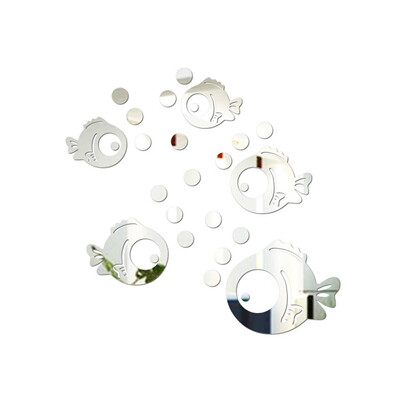 

Small Cute Fish Acrylic Mirror Effect Sticker Wall Sticker Reflective Decoration