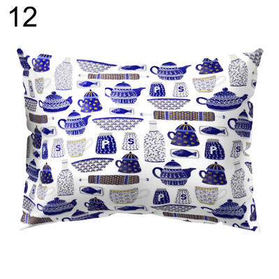 

Animal Circle Flower Teapot Pillow Case Cushion Cover Sofa Bed Car Office Decor