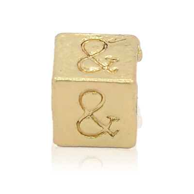 

Nickel Free & Lead Free Unfading Golden Alloy European Beads Large Hole Cube Beads 7x7x7mm Hole 5mm
