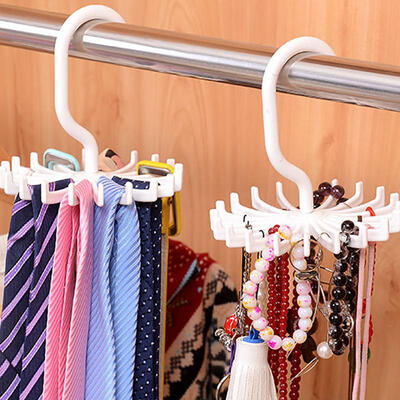 

Greensen 360° Tie Hanger Hanging Closet Organization Storage Holder for Belts Ties Scarves