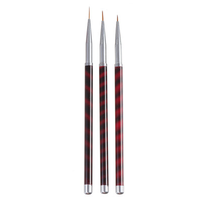 

Toponeto 3pcsNail Art UV Gel Polish Design Dot Painting Detailing Pen Brushes Tool