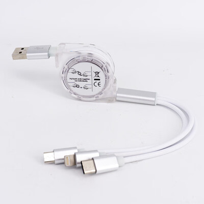 

3 in 1 Retractable Cable Micro USB Type C 8 Pin Lighting Multi Charging Cable Mobile Phone Data Cable for iPhone Sumsung