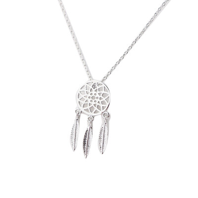

2019 New Design Europe Trade Selling Ornaments Retro Minimalist Golden Dream Catcher Ladies Necklace