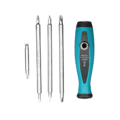 

PENGGONG 5pcs Multi-functional Insulated Screwdrivers Set with Magnetic Two-Way Slotted & Phillips Bits Electrical Work Repair Too