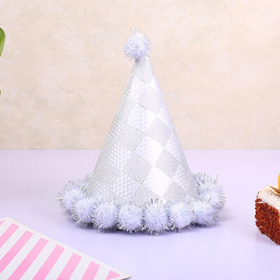 

FUNNYBUNNY Childrens Party Supplies Birthday Hat Handmade Hair Ball Cap Decoration Props Santa Hat Child Birthday Party Decor