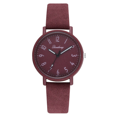 

New PU belt ladies solid color watch wish hot summer explosion retro quartz watch