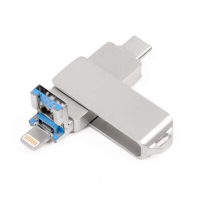 

Y31C Small Rotatable Metal Encryption U-Disk Type-C Lightning USB 30 Flash Drive Disk