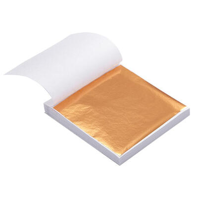 

100pcs Art Craft Design Paper Imitation Gold Foil Paper Sheets for Gilding