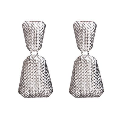 

ZA Metal Statement Earrings for Women Geometric Pendant Earings European & American Dangle Drop Earring Modern Jewelry EK312