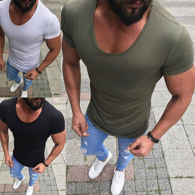 

Men&39s Basic Extended Long T- Shirt Elongated Tee Fashion Casual Crew Neck -XXL