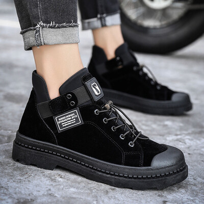 

Mens shoes net red high-top shoes Korean version of the wild mens casual low to help Martin boots tide shoes