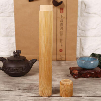 

1Pc Round Shape Portable Handmade Natural Bamboo Tea Jar Storage Holder Container Box Home Use Tea Storage Bamboo Tea Container