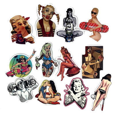 

50 Puppies Halloween Zombie Black&White Street Graffiti Stickers Stickers Trolley Box Luggage Guitar Stickers