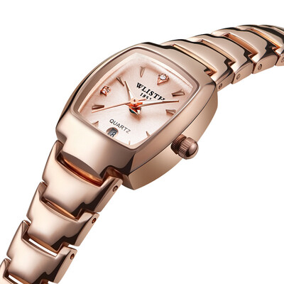 

Business couple watches custom mens&womens luminous waterproof steel belt quartz watch