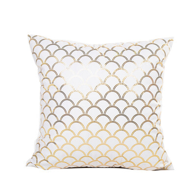 

〖Follure〗Gold Foil Printing Pillow Case Sofa Waist Throw Cushion Cover Home Decor