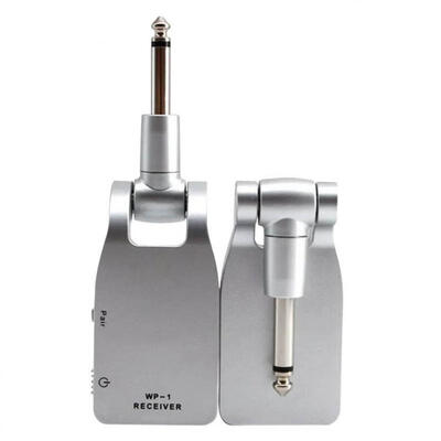 

Guitar Transmitter Receiver Orchestral Instrument 24G Wireless Guitar System Transmitter Receiver USB Rechargeable - Silver