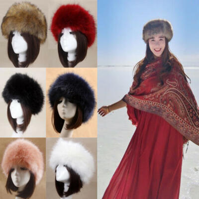 

Adult Unisex Winter Fluffy Thick Faux Fur Hat Warm Ear Warmer Snow Ski Hats Cap