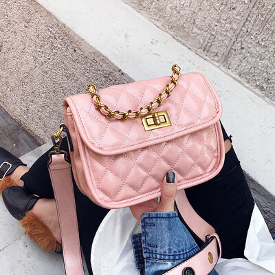 

Qiao Bani 2019 new South Korea ins fashion rhombic chain bag trend street beat single shoulder diagonal wild female bag