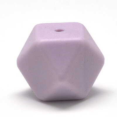 

Food Grade Environmental Silicone Beads Chewing Beads For Teethers DIY Nursing Necklaces Making Faceted Cube Lilac 14x14x14mm